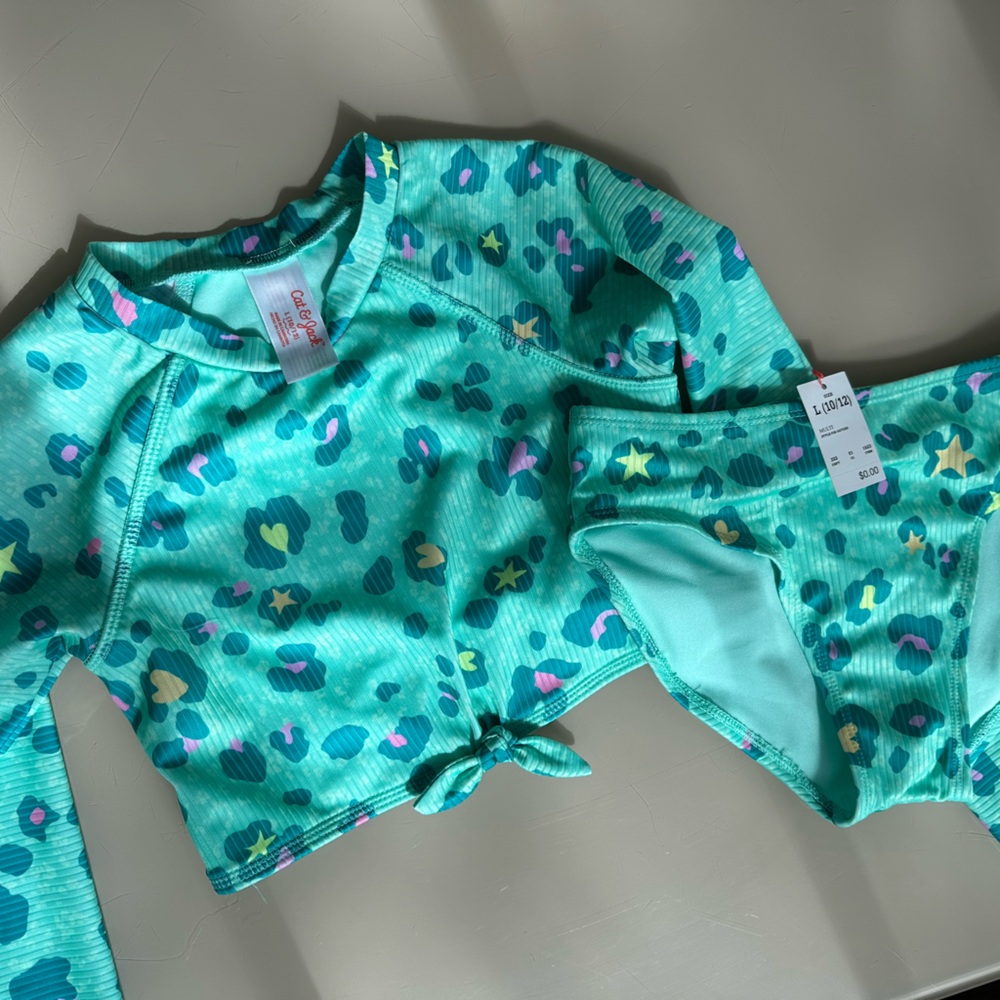 Cat & Jack 2-piece bathing suit size L (10-12) Brand new